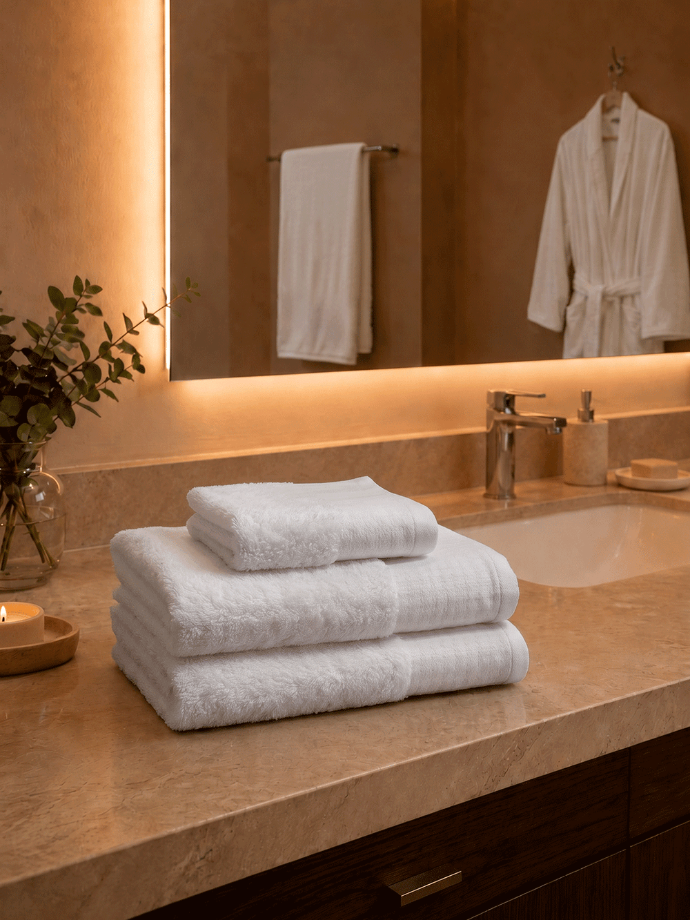 Hotel Xperience White 600 GSM Towel