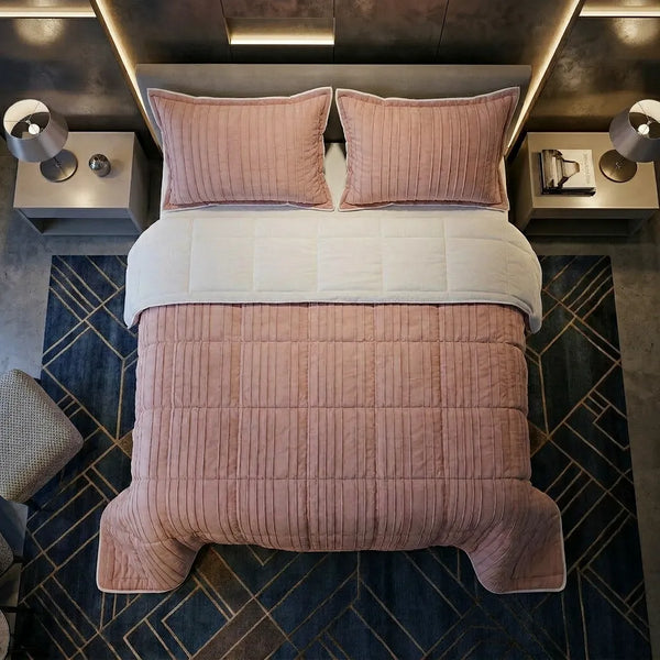 Afora Pink Quilted Comforter