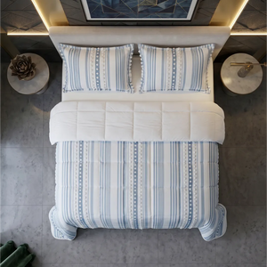 Orbe White - Blue Comforter Quilt