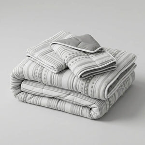 Orbe White - Grey Comforter Quilt