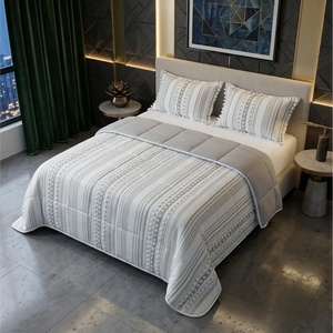 Orbe White - Grey Comforter Quilt