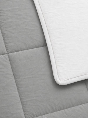 Cotton Sense Quilt Comforter White - Grey