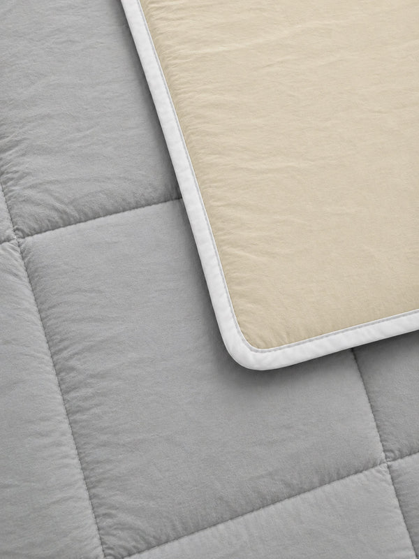 Cotton Sense Quilt Comforter - Grey - Beige
