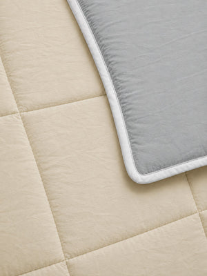 Cotton Sense Quilt Comforter - Grey - Beige