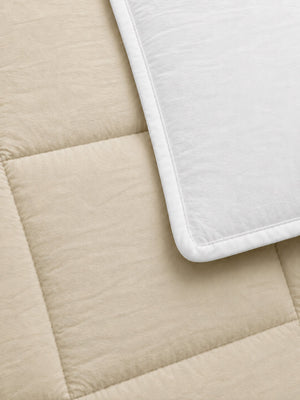 Cotton Sense Quilt Comforter - Beige/White