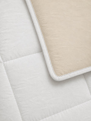 Cotton Sense Quilt Comforter - Beige/White